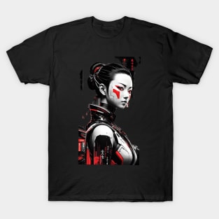 Japanese Cyber Girl - Futuristic Style T-Shirt